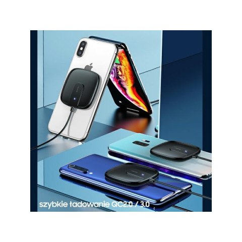 USAMS Ładowarka indukcyjna US-CD159 magnetic W1 15W Extra-thin iPhone 12 series czarny/black CD159DZ01