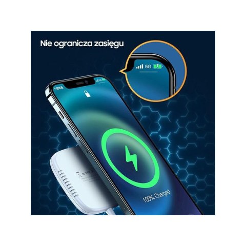 USAMS Ładowarka indukcyjna US-CD159 magnetic W1 15W Extra-thin iPhone 12 series czarny/black CD159DZ01