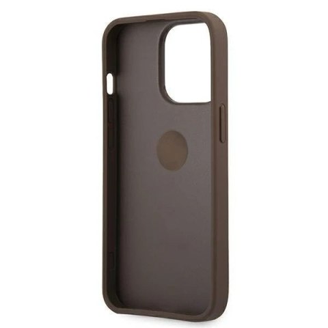 Etui Guess GUHCP13L4GMRBR do Apple iPhone 13 Pro / 13 6,1" brązowy/brown hardcase 4G with ring stand