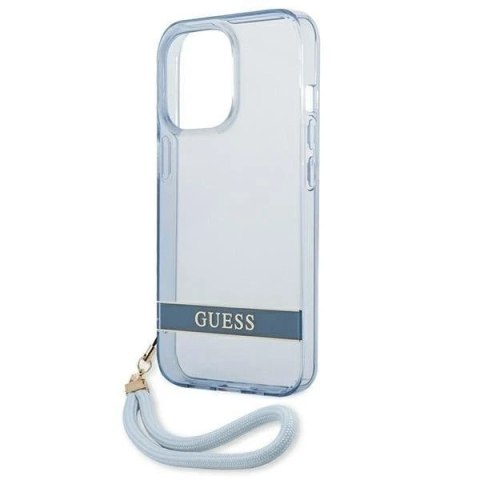Etui Guess GUHCP13LHTSGSB do Apple iPhone 13 Pro / 13 6,1" niebieski/blue hardcase Translucent Stap