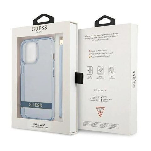 Etui Guess GUHCP13LHTSGSB do Apple iPhone 13 Pro / 13 6,1" niebieski/blue hardcase Translucent Stap