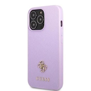 Etui Guess GUHCP13LPS4MU do Apple iPhone 13 Pro / 13 6,1" purpurowy/purple hardcase Saffiano 4G Small Metal Logo