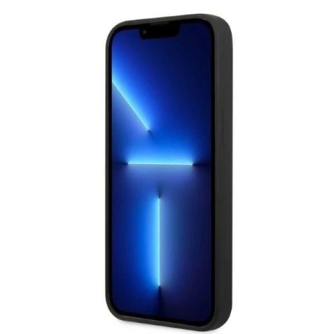 Etui Guess GUHMP13LSPLK do Apple iPhone 13 Pro / 13 6,1" czarny/black hard case Silicone Logo Plate MagSafe