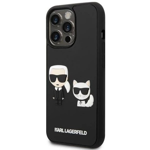 Etui Karl Lagerfeld KLHCP14X3DRKCK do iPhone 14 Pro Max 6,7" hardcase Karl&Choupette Ikonik 3D czarny/black