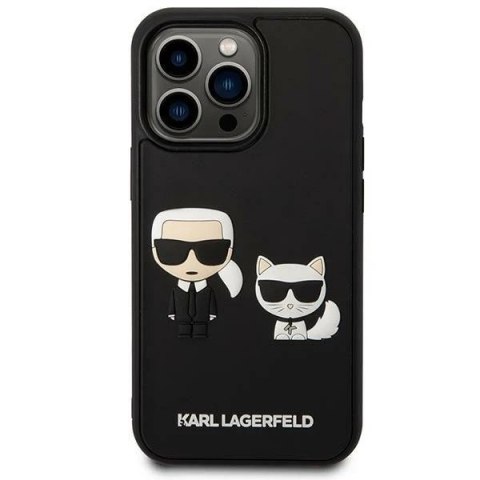 Etui Karl Lagerfeld KLHCP14X3DRKCK do iPhone 14 Pro Max 6,7" hardcase Karl&Choupette Ikonik 3D czarny/black