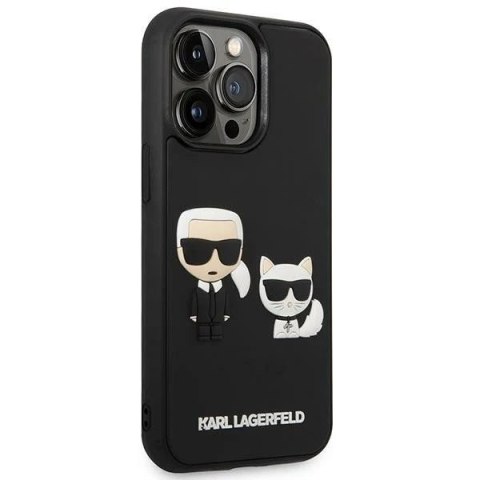 Etui Karl Lagerfeld KLHCP14X3DRKCK do iPhone 14 Pro Max 6,7" hardcase Karl&Choupette Ikonik 3D czarny/black