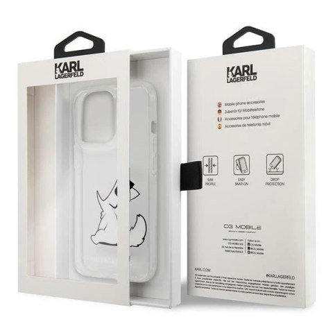 Etui Karl Lagerfeld KLHCP14XCFNRC do iPhone 14 Pro Max 6,7" hardcase Choupette Fun przeźroczysty/transparent