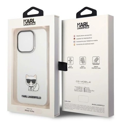 Etui Karl Lagerfeld KLHCP14XCTTR do iPhone 14 Pro Max 6,7" hardcase Choupette Body przeźroczysty/transparent