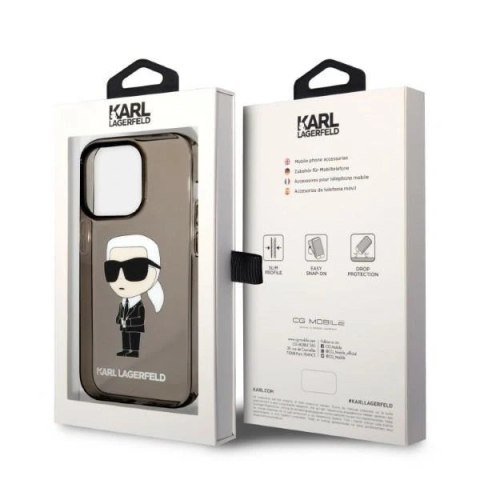Etui Karl Lagerfeld KLHCP14XHNIKTCK do iPhone 14 Pro Max 6,7" hardcase Ikonik Karl Lagerfeld czarny/black