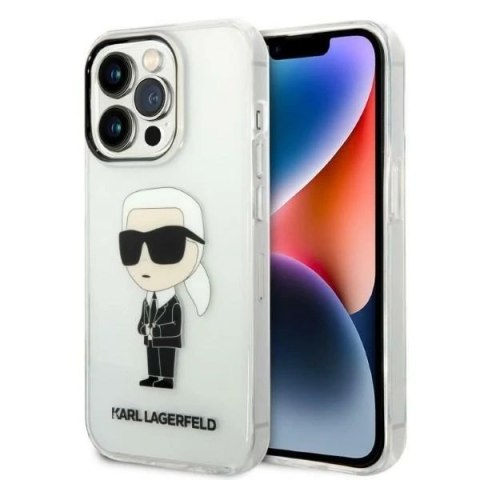 Etui Karl Lagerfeld KLHCP14XHNIKTCT do iPhone 14 Pro Max 6,7" hardcase Ikonik Karl Lagerfeld transparent