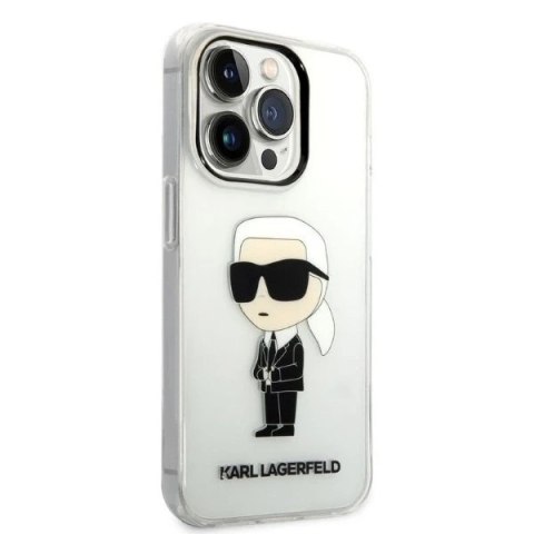 Etui Karl Lagerfeld KLHCP14XHNIKTCT do iPhone 14 Pro Max 6,7" hardcase Ikonik Karl Lagerfeld transparent