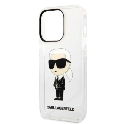 Etui Karl Lagerfeld KLHCP14XHNIKTCT do iPhone 14 Pro Max 6,7" hardcase Ikonik Karl Lagerfeld transparent