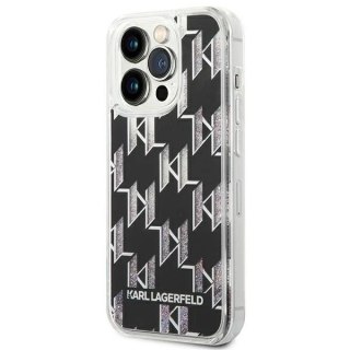 Etui Karl Lagerfeld KLHCP14XLMNMK do iPhone 14 Pro Max 6,7" hardcase Liquid Glitter Monogram czarny/black