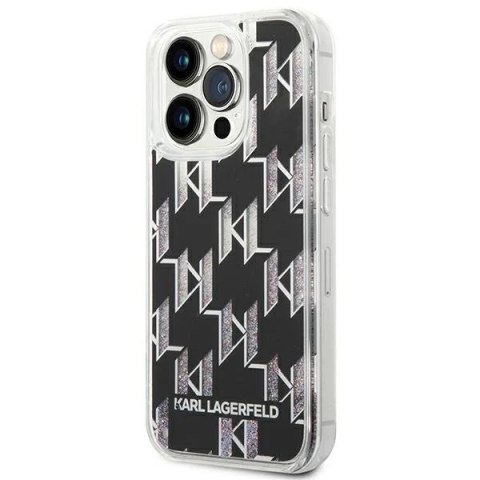 Etui Karl Lagerfeld KLHCP14XLMNMK do iPhone 14 Pro Max 6,7" hardcase Liquid Glitter Monogram czarny/black