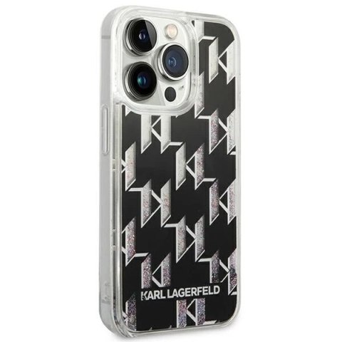 Etui Karl Lagerfeld KLHCP14XLMNMK do iPhone 14 Pro Max 6,7" hardcase Liquid Glitter Monogram czarny/black