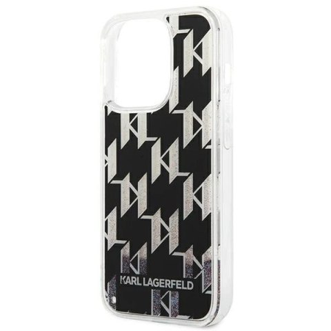 Etui Karl Lagerfeld KLHCP14XLMNMK do iPhone 14 Pro Max 6,7" hardcase Liquid Glitter Monogram czarny/black