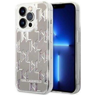 Etui Karl Lagerfeld KLHCP14XLMNMS do iPhone 14 Pro Max 6,7" hardcase Liquid Glitter Monogram srebrny/silver