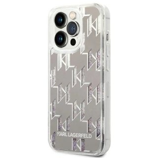 Etui Karl Lagerfeld KLHCP14XLMNMS do iPhone 14 Pro Max 6,7" hardcase Liquid Glitter Monogram srebrny/silver