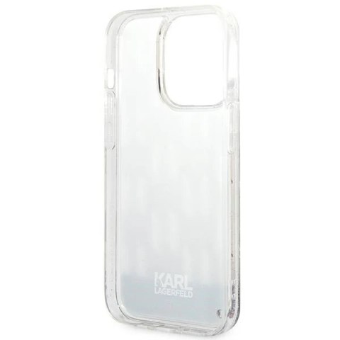 Etui Karl Lagerfeld KLHCP14XLMNMS do iPhone 14 Pro Max 6,7" hardcase Liquid Glitter Monogram srebrny/silver