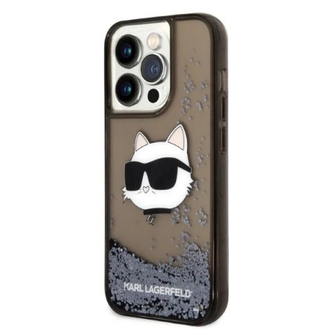 Etui Karl Lagerfeld KLHCP14XLNCHCK do iPhone 14 Pro Max 6,7" hardcase Glitter Choupette Head czarny/black
