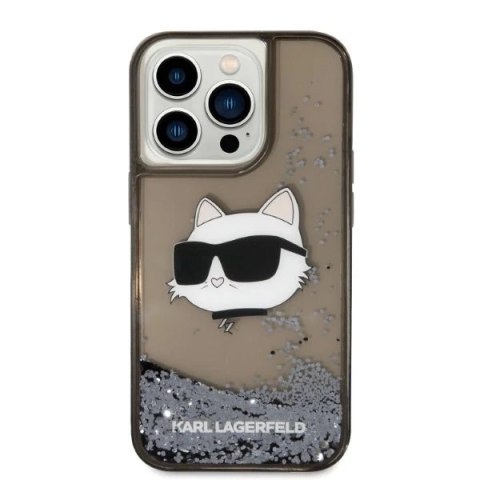 Etui Karl Lagerfeld KLHCP14XLNCHCK do iPhone 14 Pro Max 6,7" hardcase Glitter Choupette Head czarny/black