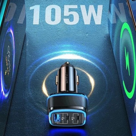 USAMS Ład. sam. 2xUSB-C+1xUSB C24 105W Fast Charge czarny/black CC141TC01 (US-CC141)