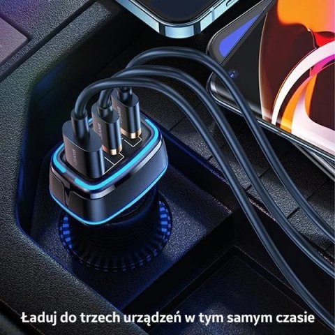 USAMS Ład. sam. 2xUSB-C+1xUSB C24 105W Fast Charge czarny/black CC141TC01 (US-CC141)