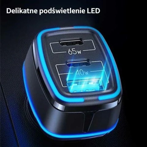 USAMS Ład. sam. 2xUSB-C+1xUSB C24 105W Fast Charge czarny/black CC141TC01 (US-CC141)