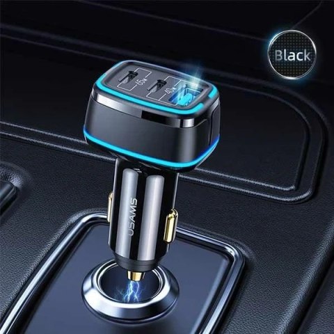 USAMS Ład. sam. 2xUSB-C+1xUSB C24 105W Fast Charge czarny/black CC141TC01 (US-CC141)
