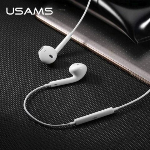 USAMS Słuchawki stereo EP-24 lightning iPhone 7/8/X/XS/XS Max/XR biały/white HSEP2401