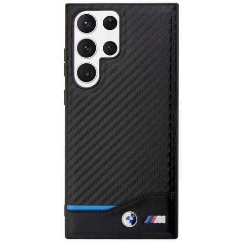 Etui BMW BMHCS23L22NBCK do Samsung Galaxy S23 Ultra S918 Leather Carbon czarny/black