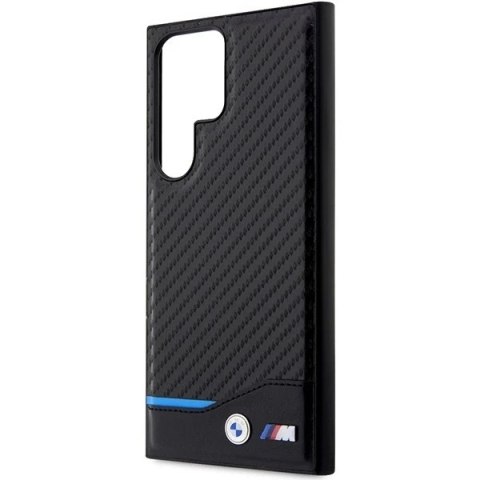 Etui BMW BMHCS23L22NBCK do Samsung Galaxy S23 Ultra S918 Leather Carbon czarny/black