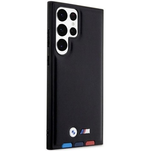 Etui BMW BMHCS23L22PTDK do Samsung Galaxy S23 Ultra S918 Leather Stamp Tricolor czarny/black