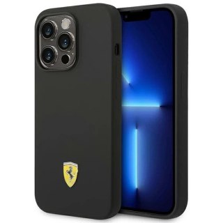Etui Ferrari FEHCP14XSIBBK do iPhone 14 Pro Max 6,7" hardcase Silicone Metal Logo czarny/black