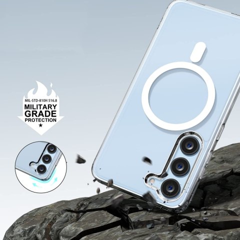 Etui Flexair Hybrid Case do MagSafe do Samsung Galaxy S23+ Plus clear obudowa magnes przezroczyste