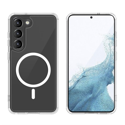 Etui Flexair Hybrid Case do MagSafe do Samsung Galaxy S23+ Plus clear obudowa magnes przezroczyste