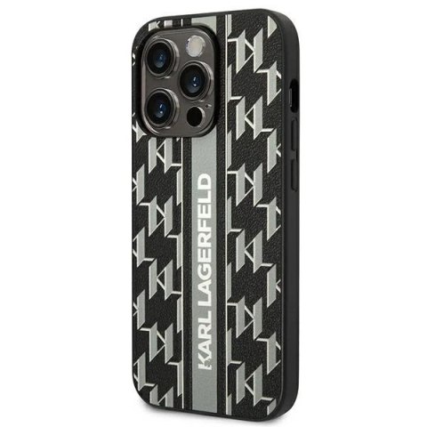 Etui Karl Lagerfeld KLHCP14XPGKLSKG do iPhone 14 Pro Max 6,7" hardcase Monogram Stripe szary/grey