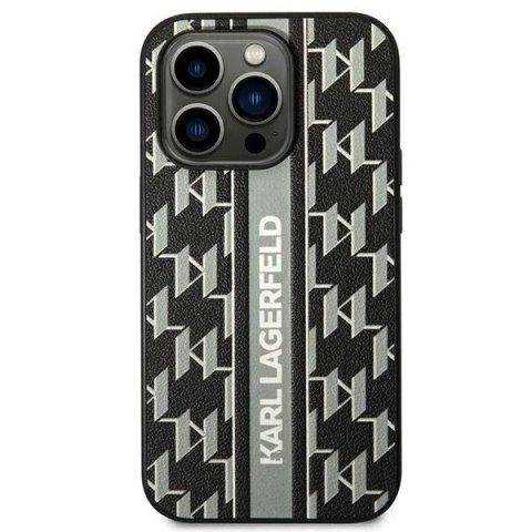 Etui Karl Lagerfeld KLHCP14XPGKLSKG do iPhone 14 Pro Max 6,7" hardcase Monogram Stripe szary/grey