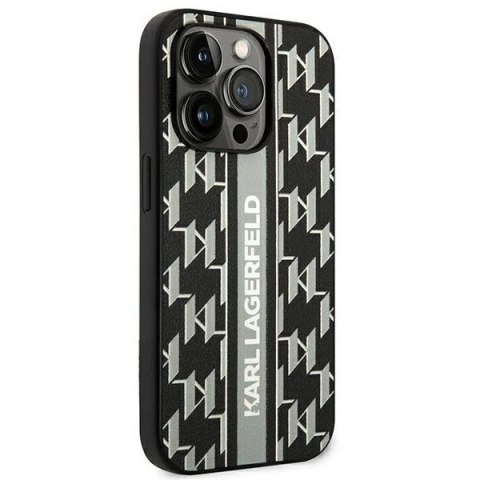 Etui Karl Lagerfeld KLHCP14XPGKLSKG do iPhone 14 Pro Max 6,7" hardcase Monogram Stripe szary/grey