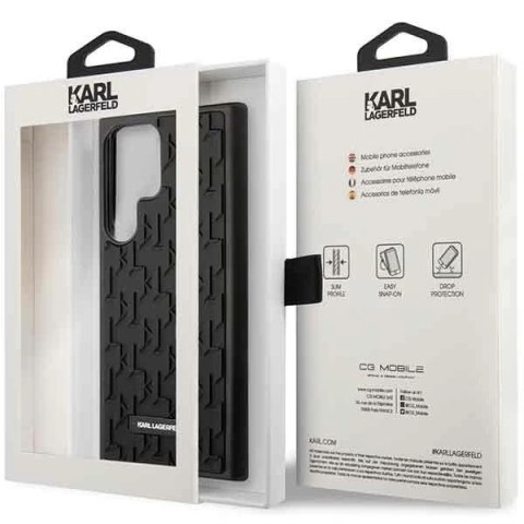 Etui Karl Lagerfeld KLHCS23LRUPKLPK do Samsung Galaxy S23 Ultra S918 hardcase 3D Monogram czarny/black