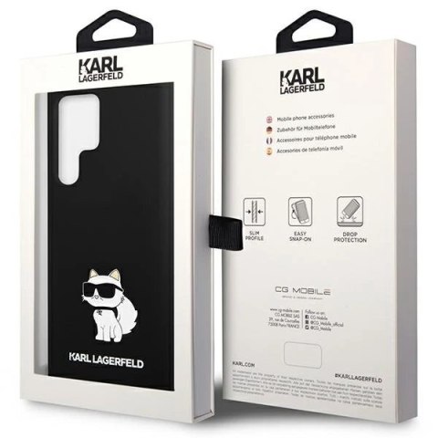 Etui Karl Lagerfeld KLHCS23LSNCHBCK do Samsung Galaxy S23 Ultra S918 hardcase Silicone Choupette czarny/black