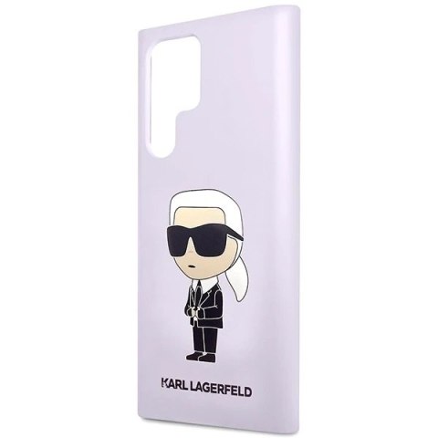 Etui Karl Lagerfeld KLHCS23LSNIKBCU do Samsung Galaxy S23 Ultra S918 hardcase Silicone Ikonik purpurowy/purple