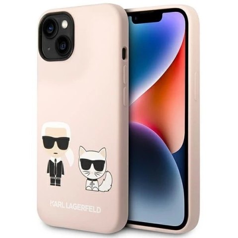 Etui Karl Lagerfeld KLHMP14MSSKCI do iPhone 14 Plus 6,7" hardcase Silicone Karl & Choupette Magsafe jasnoróżowy/light pink