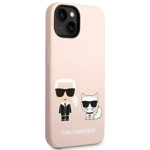 Etui Karl Lagerfeld KLHMP14MSSKCI do iPhone 14 Plus 6,7" hardcase Silicone Karl & Choupette Magsafe jasnoróżowy/light pink