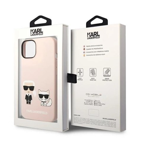 Etui Karl Lagerfeld KLHMP14MSSKCI do iPhone 14 Plus 6,7" hardcase Silicone Karl & Choupette Magsafe jasnoróżowy/light pink