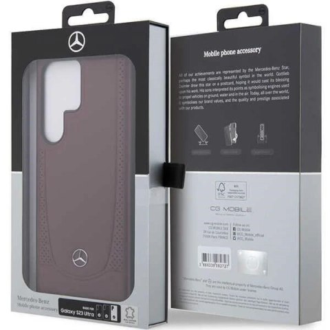 Etui Mercedes MEHCS23LARMRE do Samsung Galaxy S23 Ultra S918 hardcase Leather Urban Bengale czerwony/red