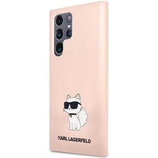 Karl Lagerfeld KLHCS23LSNCHBCP do Samsung Galaxy S23 Ultra S918 hardcase Silicone Choupette różowy/pink