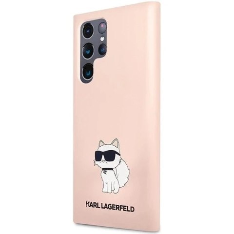 Karl Lagerfeld KLHCS23LSNCHBCP do Samsung Galaxy S23 Ultra S918 hardcase Silicone Choupette różowy/pink