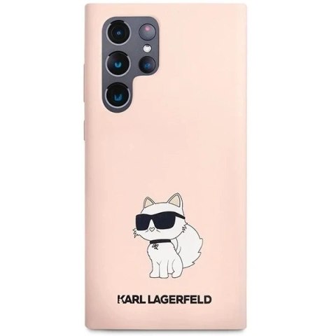 Karl Lagerfeld KLHCS23LSNCHBCP do Samsung Galaxy S23 Ultra S918 hardcase Silicone Choupette różowy/pink