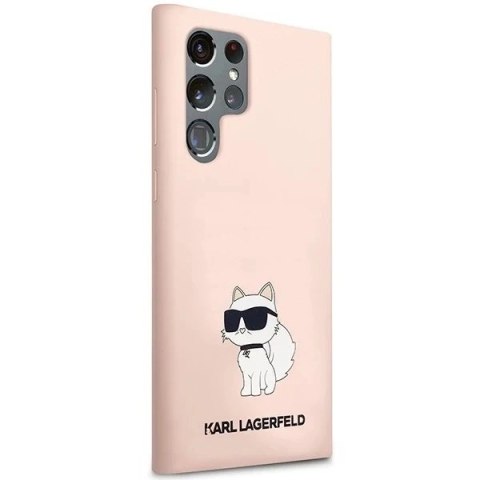 Karl Lagerfeld KLHCS23LSNCHBCP do Samsung Galaxy S23 Ultra S918 hardcase Silicone Choupette różowy/pink
